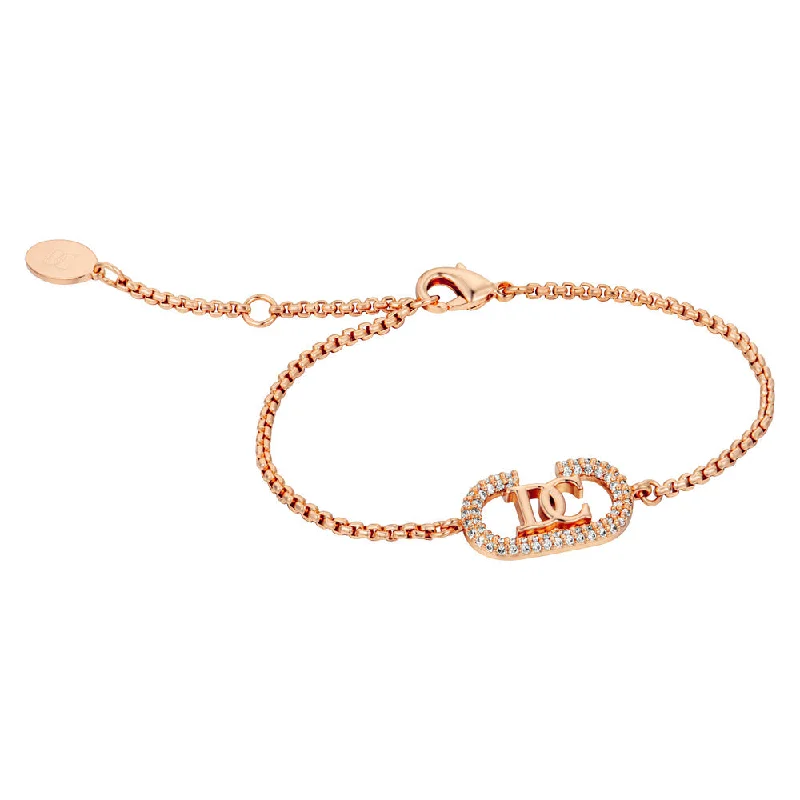 Custom Bracelets with Engraving-Women Voga Rose Gold Bracelet