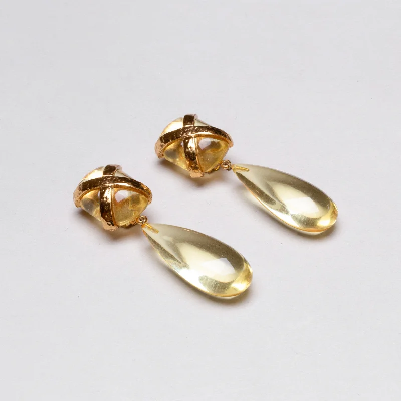 Fashionable Stud Earrings for Women-Vintage Sonia Rykiel Clip-on Earrings