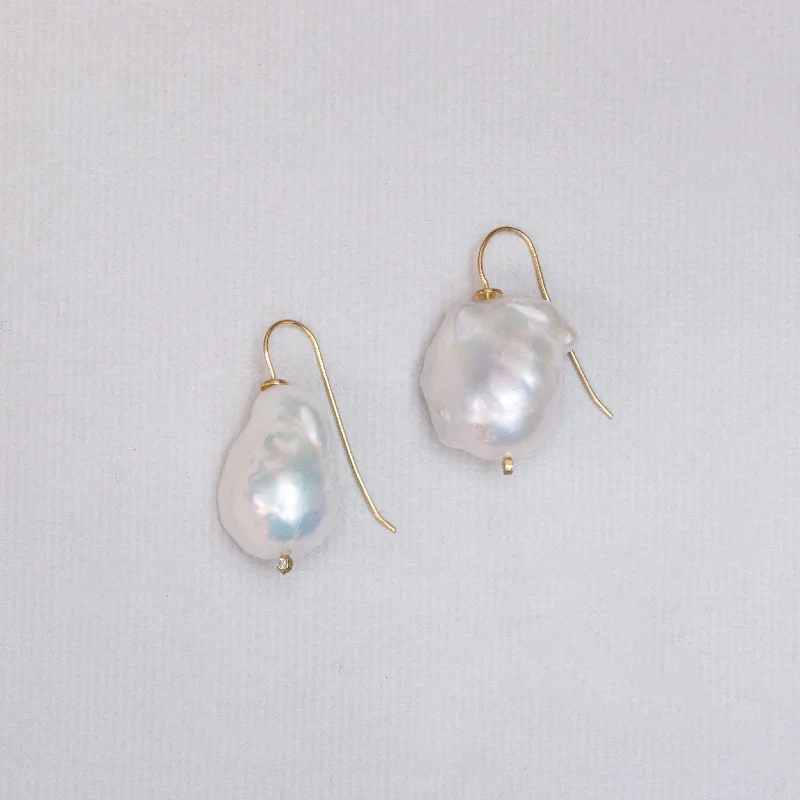 Beaded Earrings for Women-Baroque Pearl Drop Earrings