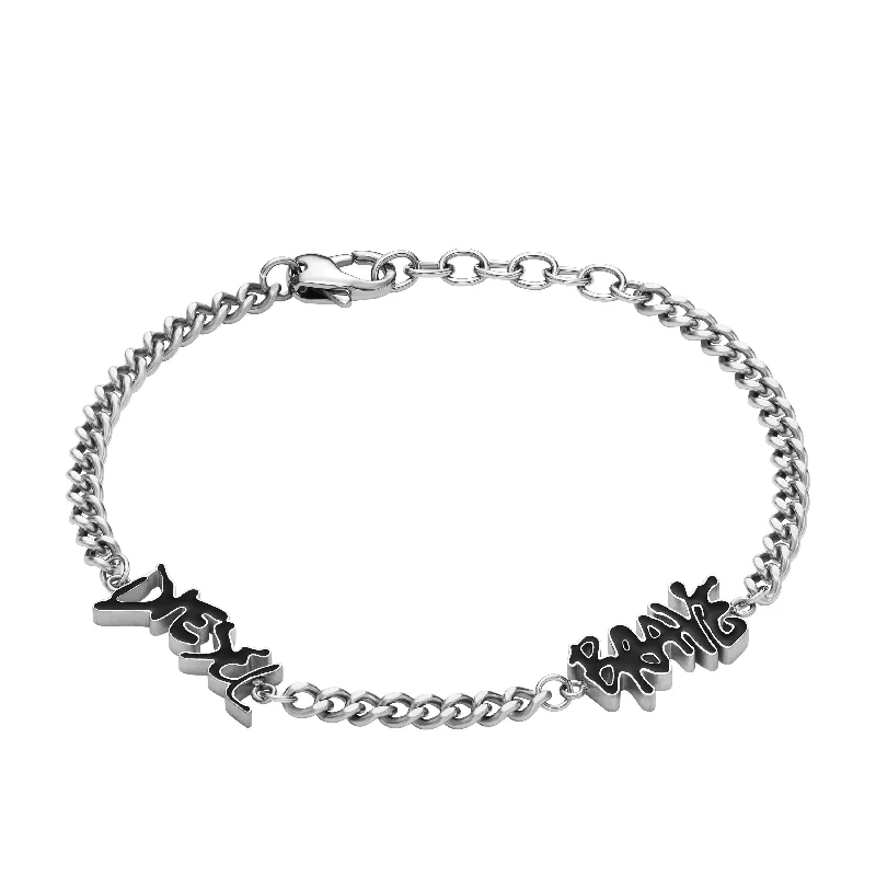 Beaded Bracelets for Casual Style-Steel Unisex Bracelet