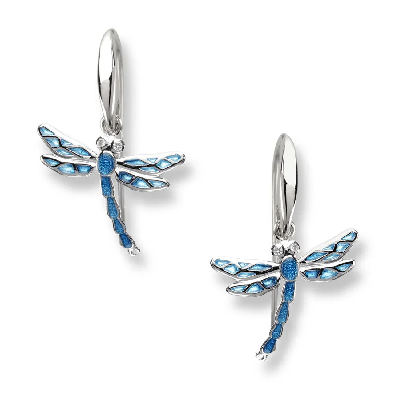 Stunning Drop Earrings for Weddings-See-through enamel back, Rhodium Plated for easy care, Gift Boxed