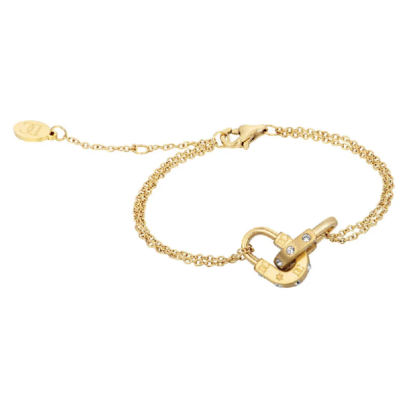 Adjustable Bracelet for Casual Looks-Women Lucchetto Gold Bracelet