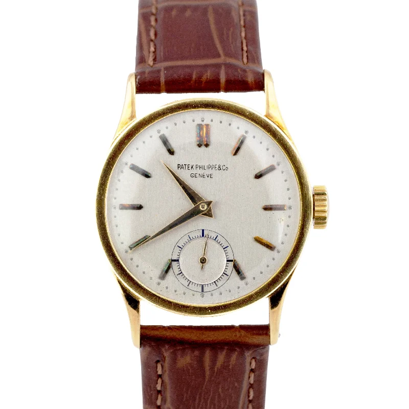 Men's Watches with Classic Leather Straps-VINTAGE Patek Philippe Calatrava 18K Yellow Gold 32mm Mechanical Watch 2545J