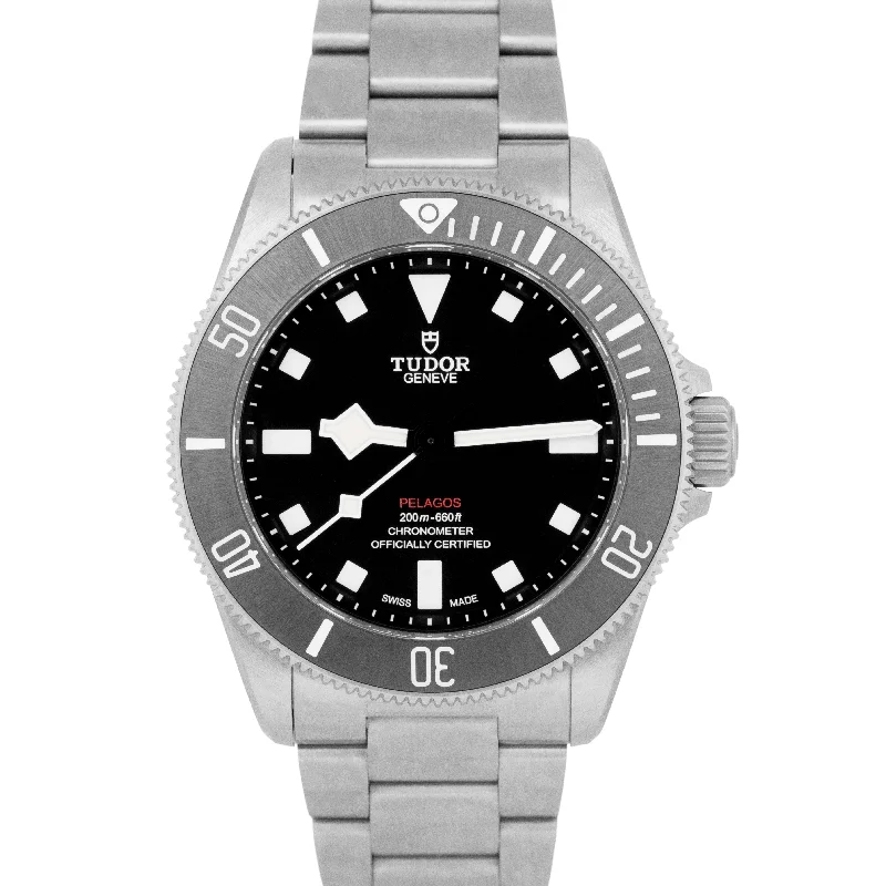 Luxury Watches for Men-NEW 2023 PAPERS Tudor Pelagos Black Titanium 39mm 25407N Automatic Watch B+P