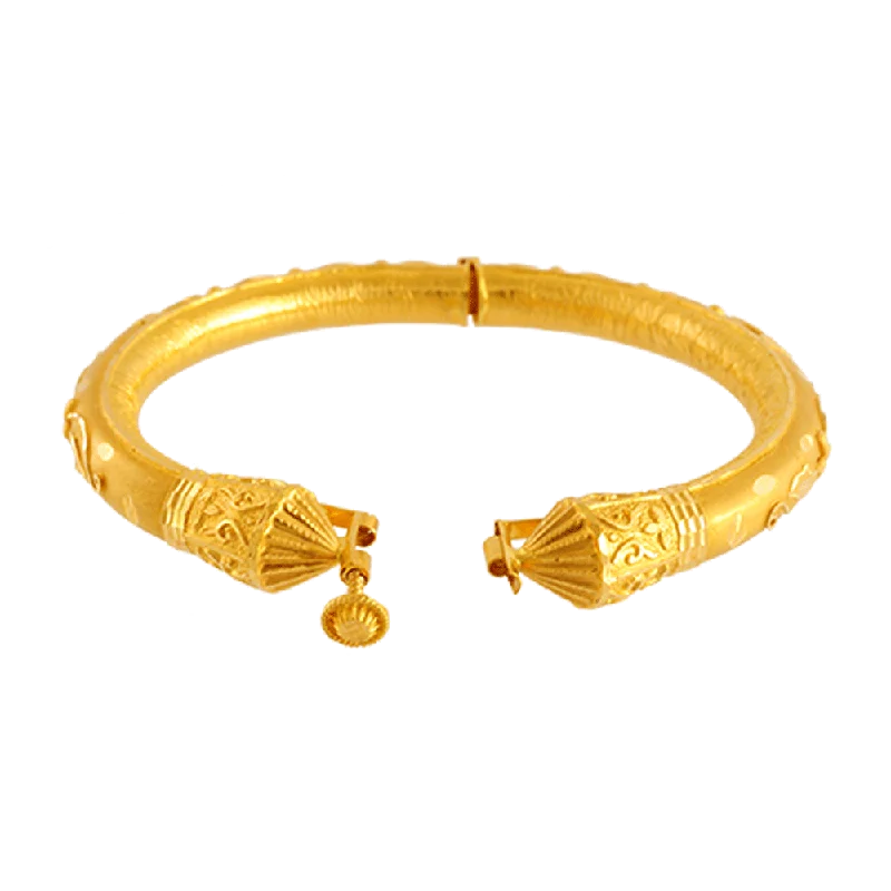 Boho Style Bangles for Women-22KT Yellow Gold Bangle For Women