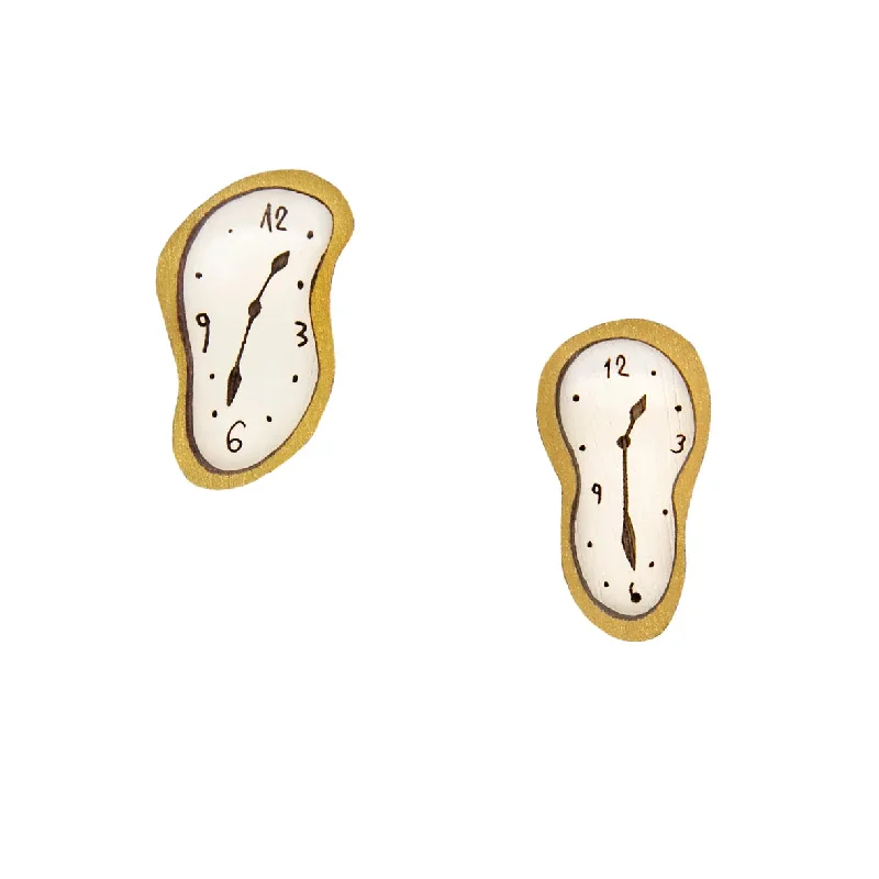 Stylish Earrings for Teen Girls-Soft Clocks Stud Earrings