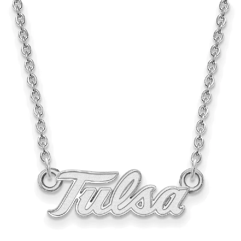 Chunky Gold Necklace for Bold Look-Sterling Silver The U of Tulsa Small Pendant Necklace