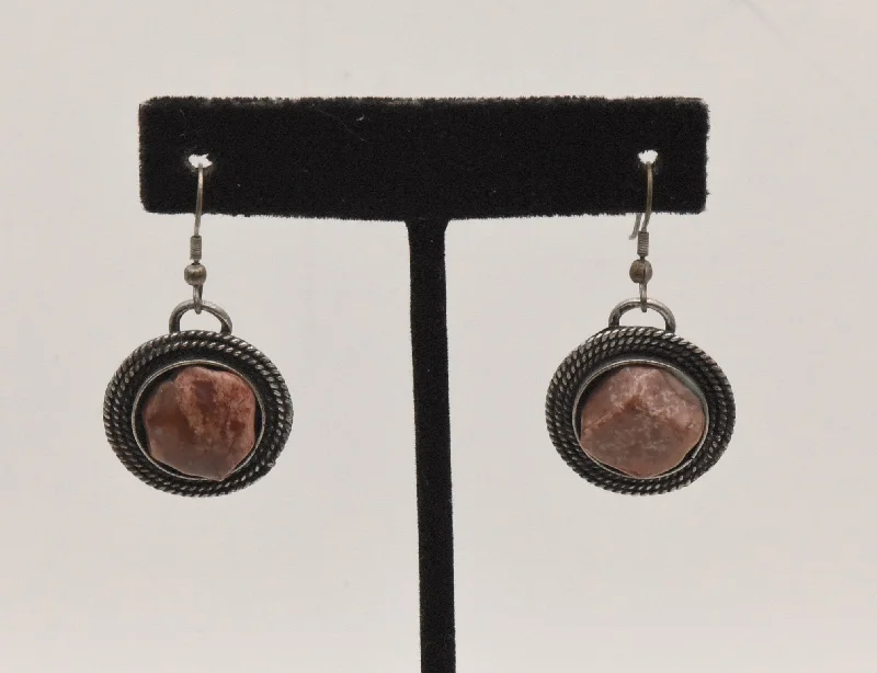 Fashion Forward Earrings for Teen Girls-Vintage Tumbled Jasper Dangle Earrings