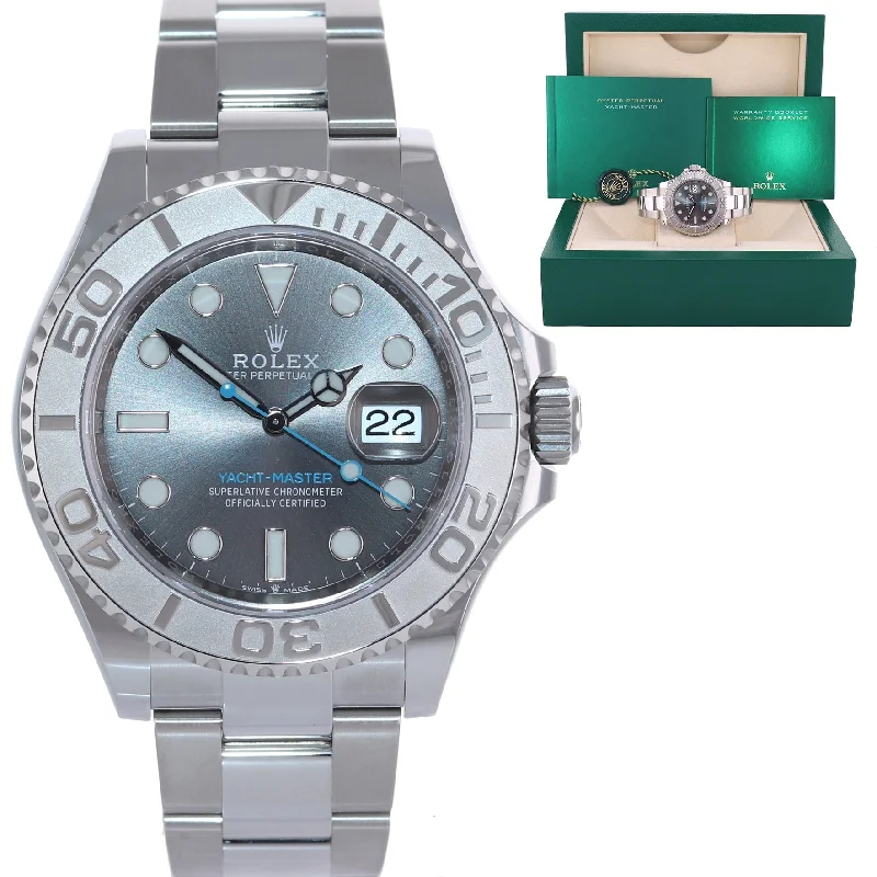 Women's Sports Watches for Active Lifestyles-2022 MINT Rolex Yacht-Master 40mm 126622 Stainless Steel Platinum Rhodium Watch