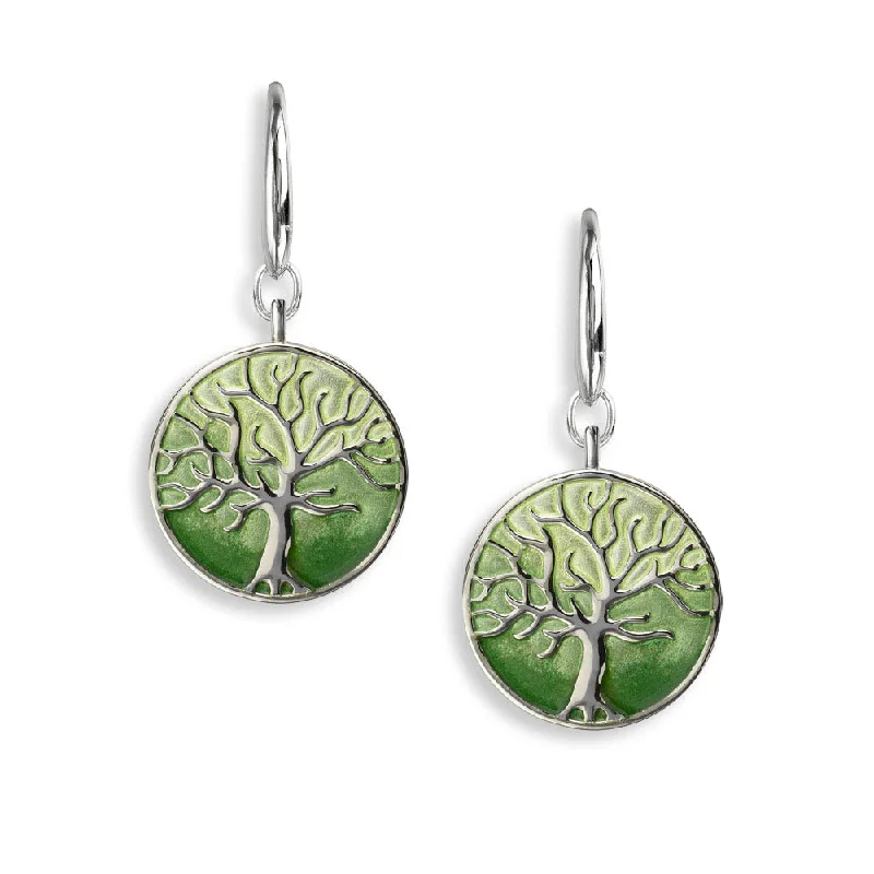 Chic Earrings for Evening Look-Double-sided enamel design, Rhodium Plated for easy care, Gift Boxed