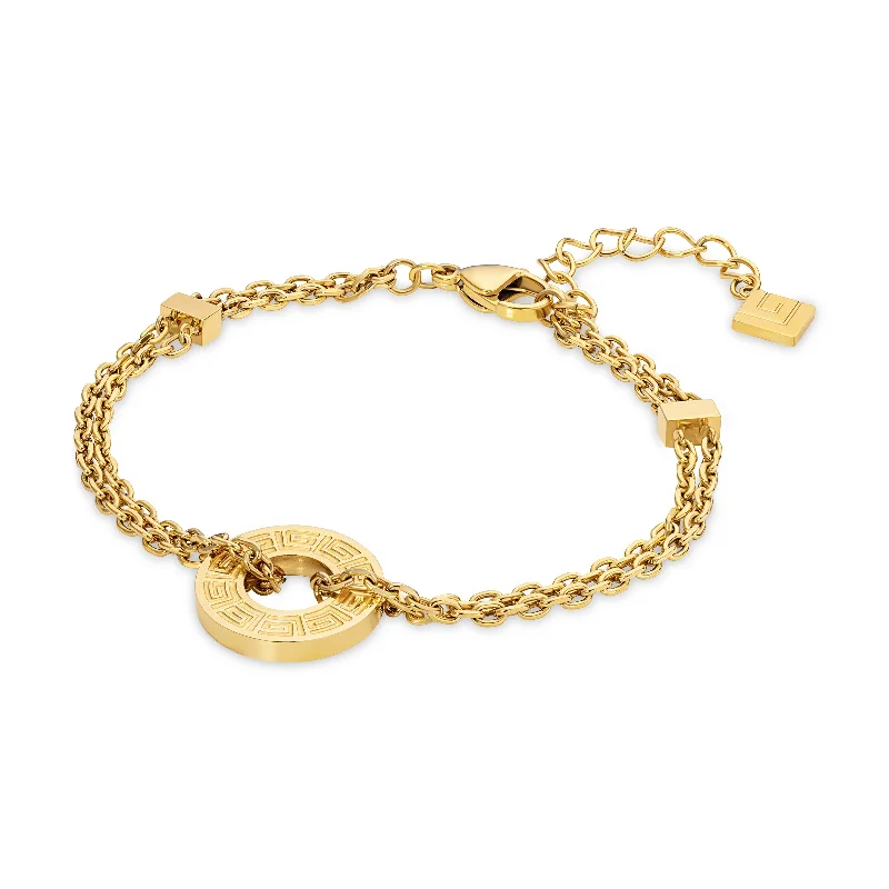 Stackable Silver Bracelets for Trendy Look-Women Victoria Yellow Gold Plated Bracelet