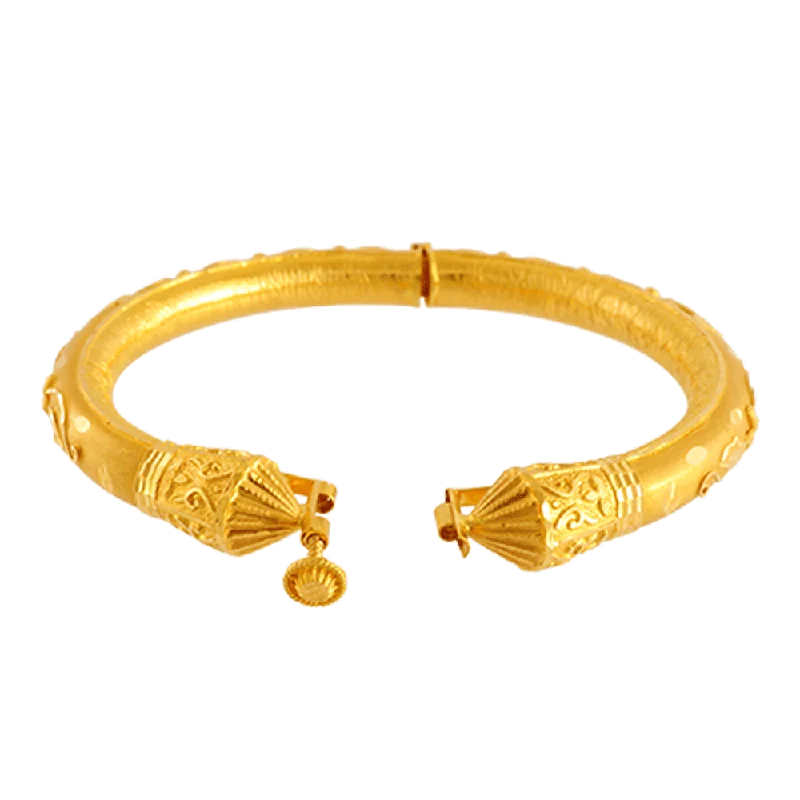 Silver Bangles with Stones-22KT Yellow Gold Bangle For Women