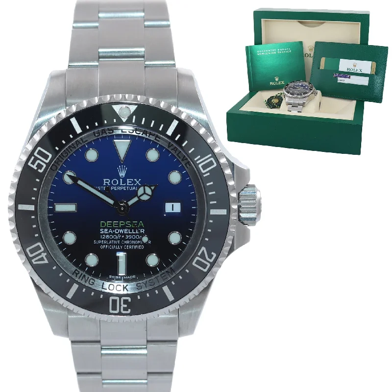 Personalized Watches with Initials for Gifts-2017 PAPERS Rolex Sea-Dweller Deepsea James Cameron Blue 116660 44mm Watch Box