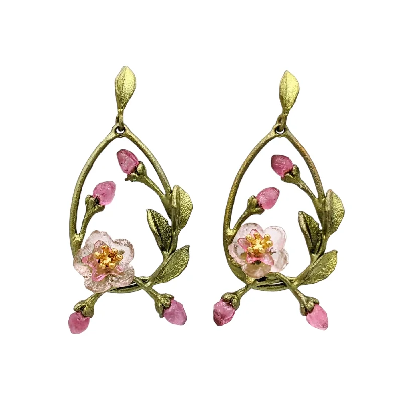 Casual Earrings for Summer Looks-Peach Blossom Loop Earrings