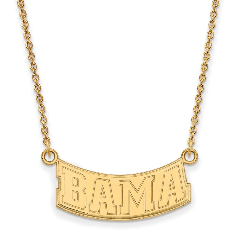 Personalized Name Necklace-10k Yellow Gold U of Alabama Small Pendant Necklace