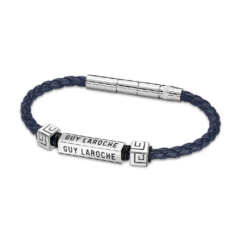 Trendy Charm Bracelets for Young Women-Jean Stainless Steel And Blue Bracelet