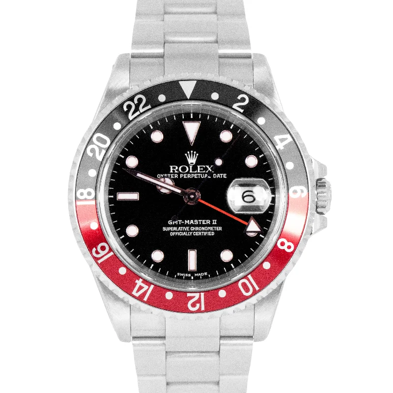 High-Tech Watches for Smart Living-MINT Rolex GMT-Master II 40mm COKE Black Red Stainless SEL Automatic Watch 16710