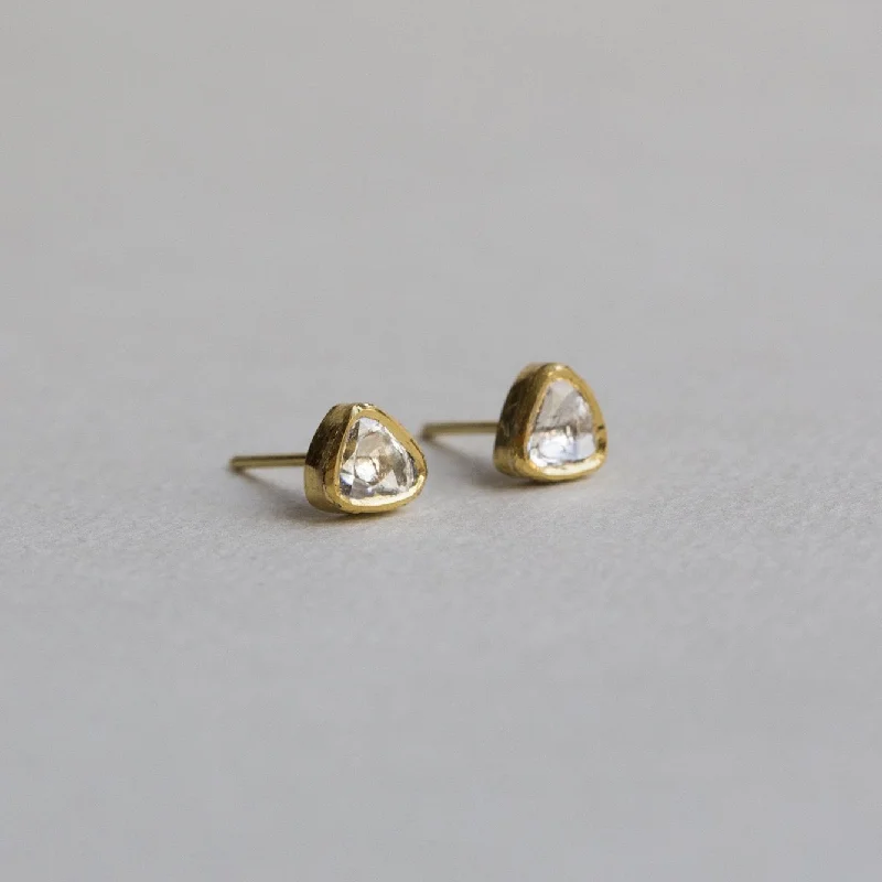 Stylish Drop Earrings for Casual Wear-Diamond Slices Stud Earrings