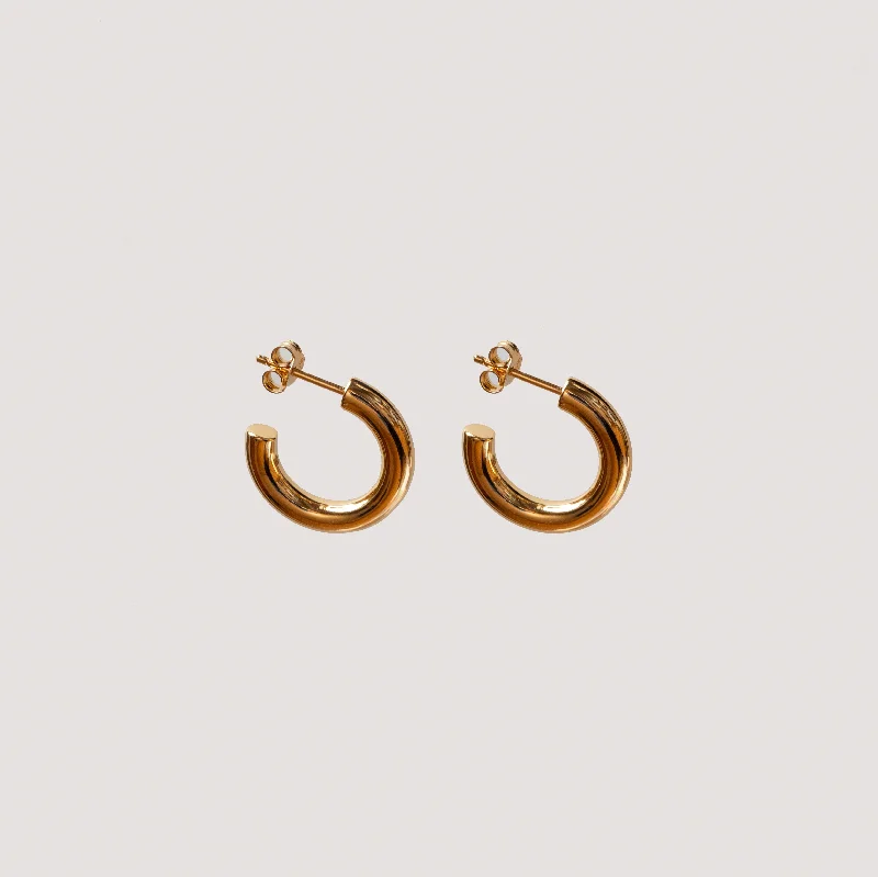 Elegant Earrings for Bridal Parties-Chunky Hoop Stud Earrings