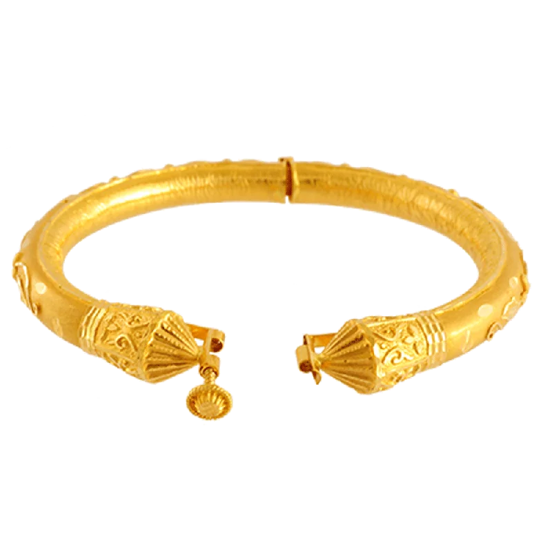 Vintage Style Bangles for Brides-22KT Yellow Gold Bangle For Women