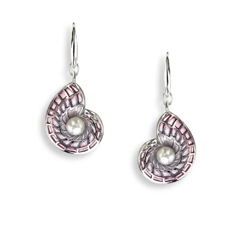 Stylish Statement Earrings-Double-sided see-through enamel design, Rhodium Plated for easy care, Gift Boxed