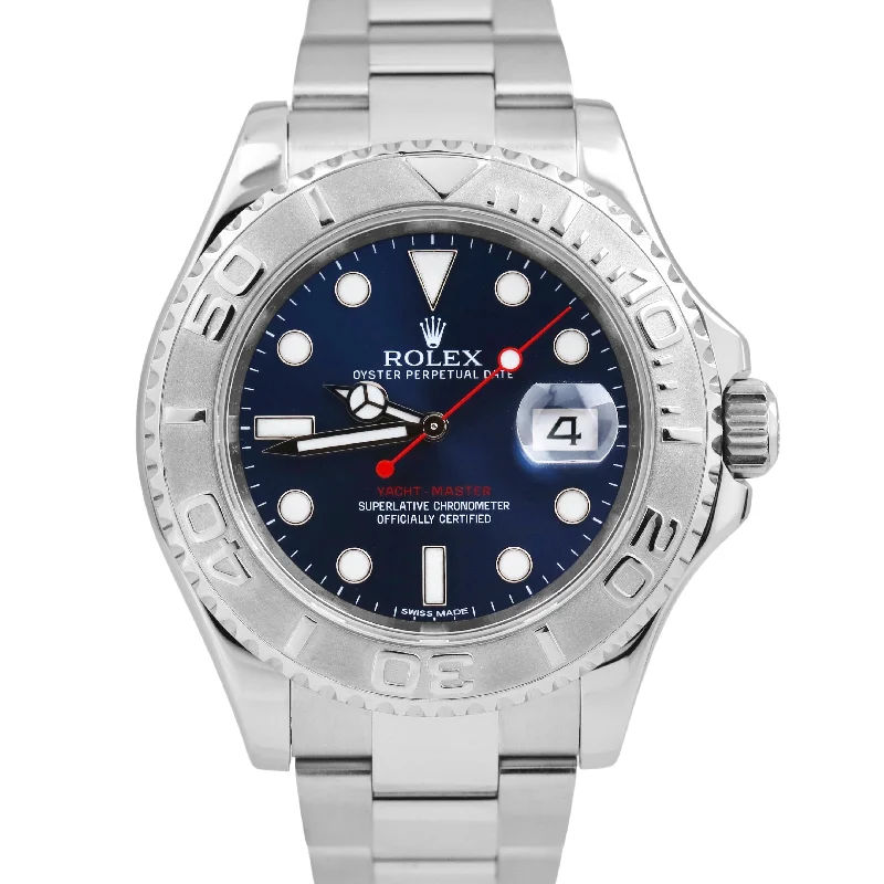 Digital Watches for Men and Women-Rolex Yacht-Master Platinum BLUE 40mm Stainless Steel Oyster Date Watch 116622