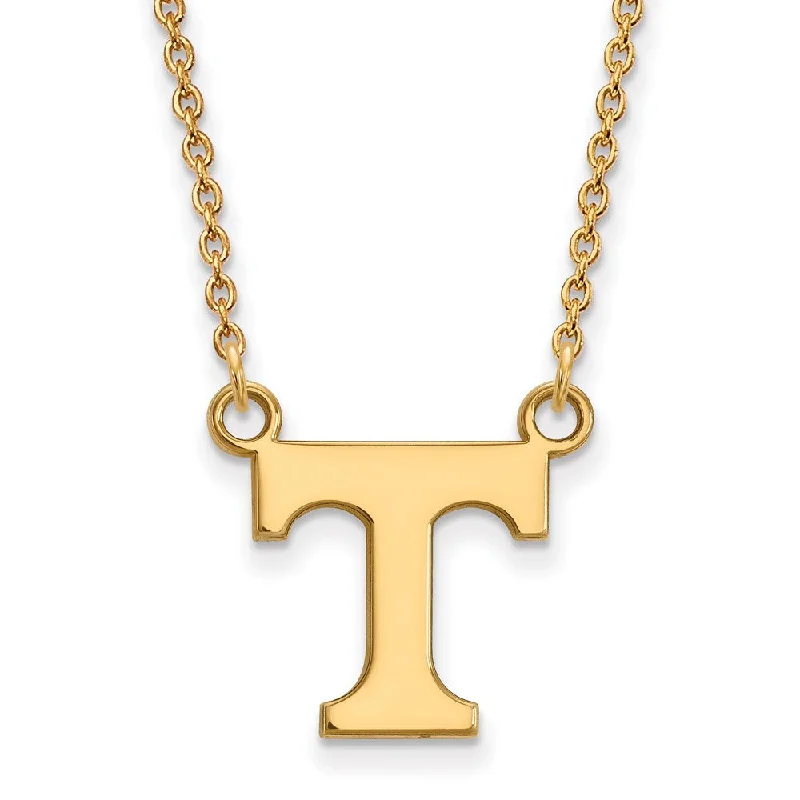 Multi-layer Necklace for Fashion-14k Yellow Gold U of Tennessee Small Initial T Pendant Necklace