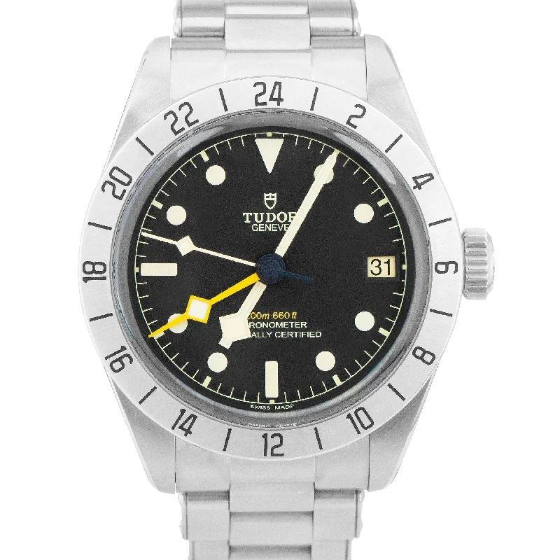 Best Watches for Running and Sports-STICKERED 2022 Tudor Black Bay Pro PAPERS 79470 39mm GMT Watch Stainless B+P