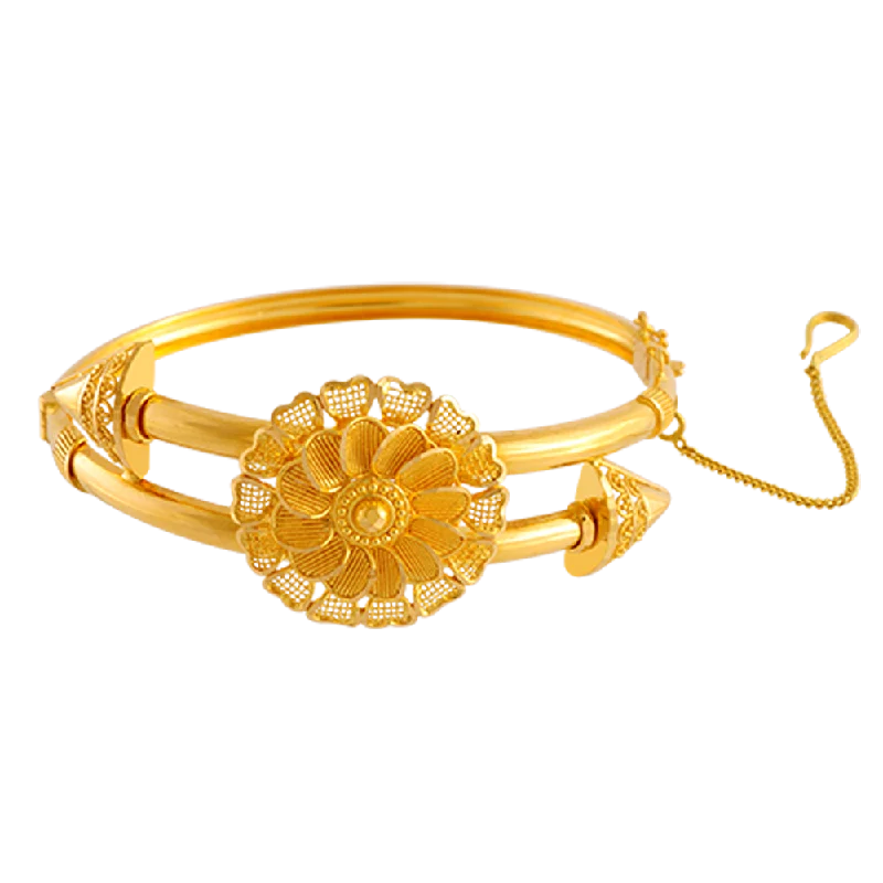 Handmade Bangles for Special Events-22KT Yellow Gold Bangle For Women