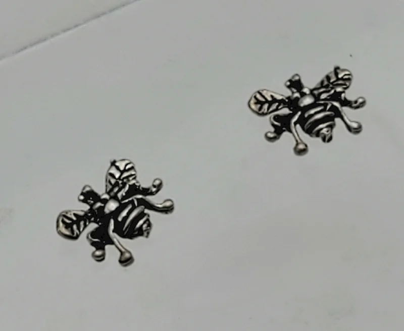 Beautiful Earrings for Weddings-Vintage Buzzing Bees Stud Earrings - BROKEN POSTS