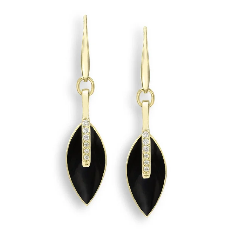 Modern Gold Earrings-Polished finish on back, Suedette Pouch