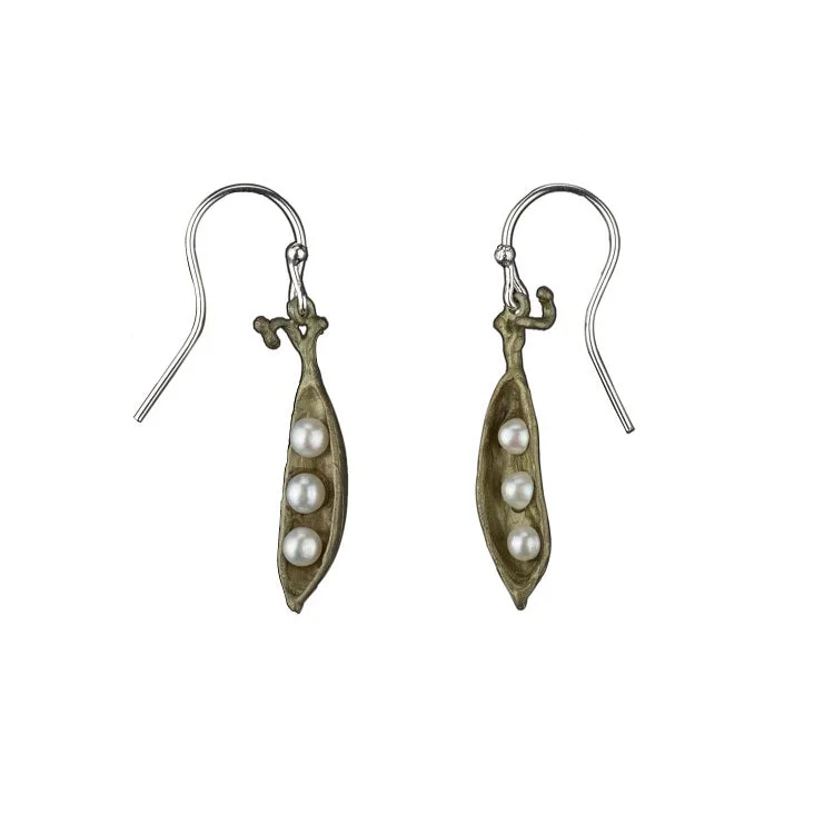 Minimalist Earrings for Every Day-Peapod Dangle Earrings