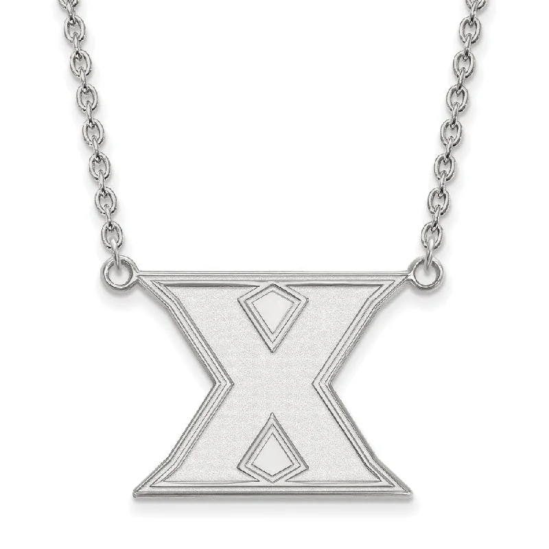 Statement Necklace for Women-Sterling Silver Xavier U Large Initial X Pendant Necklace