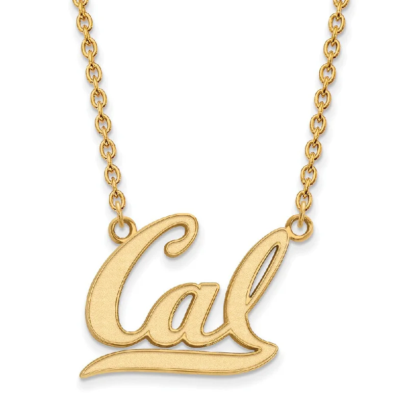 Cute Necklace for Teen Girls-14k Yellow Gold California Berkeley Large 'Cal' Pendant Necklace