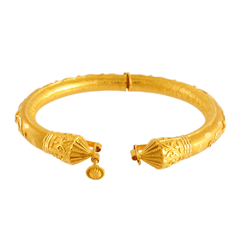 Customizable Bangle Bracelets-22KT Yellow Gold Bangle For Women