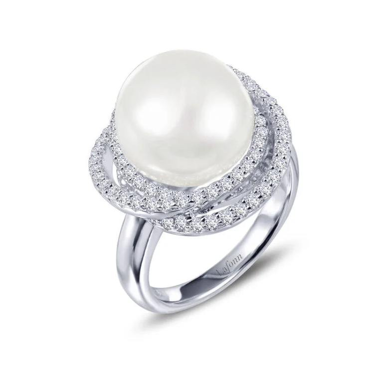 Classic Titanium Ring for Wedding-Cultured Freshwater Pearl Ring