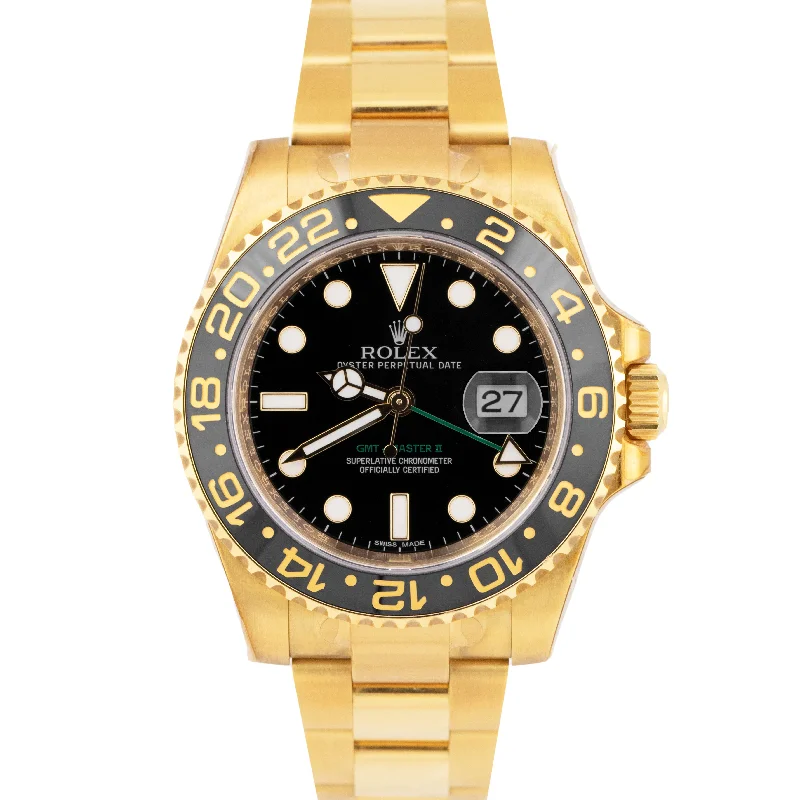 Affordable Watches for Men and Women-STICKERED 2019 Rolex GMT-Master II Ceramic 18K Yellow Gold 40mm 116718 LN BOX