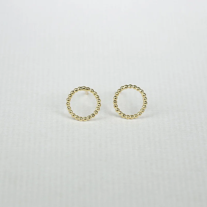 Artistic Pearl Earrings-Beaded Circle Stud Earrings