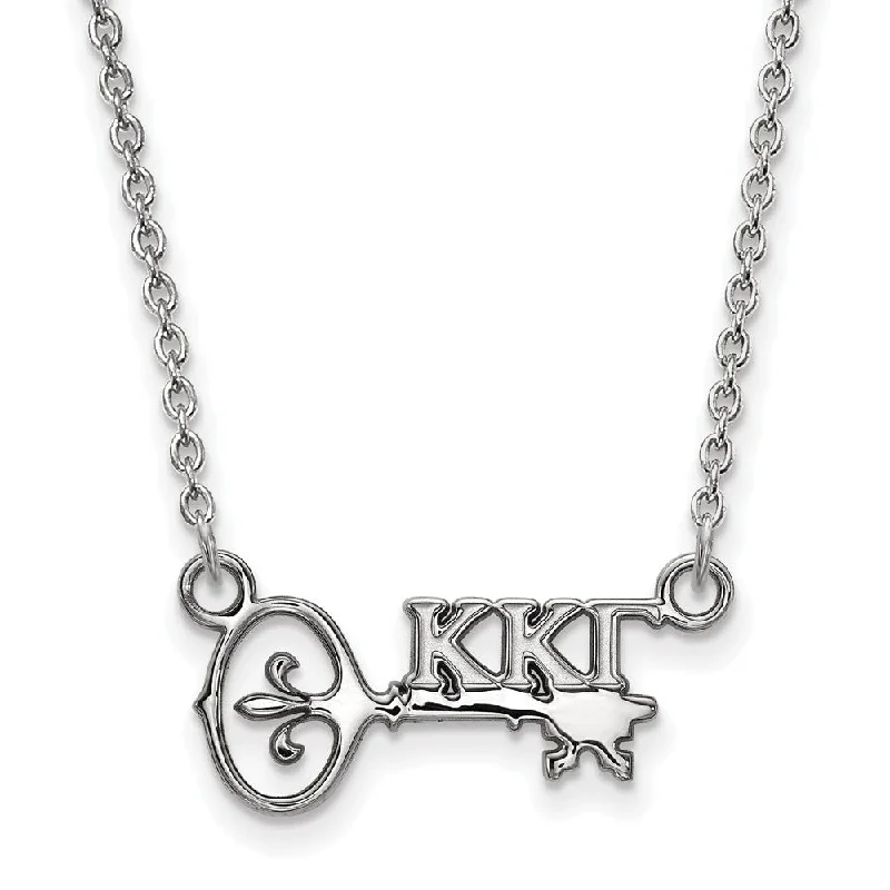 Engraved Necklace for Personal Touch-Sterling Silver Kappa Kappa Gamma XS (Tiny) Necklace