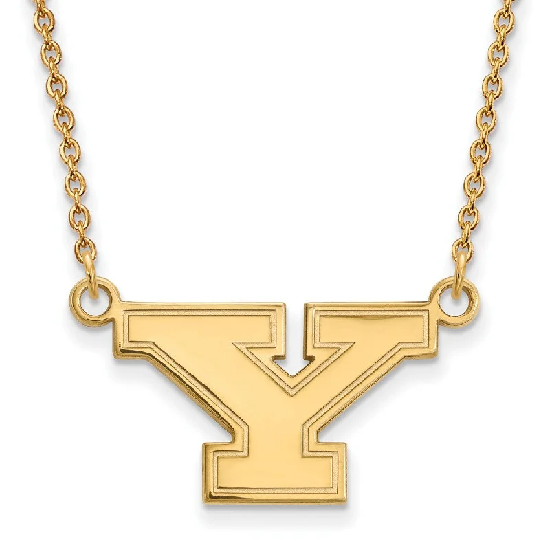 Designer Necklace for Fashion Lovers-10k Yellow Gold Youngstown State Small Initial Y Necklace, 18 Inch