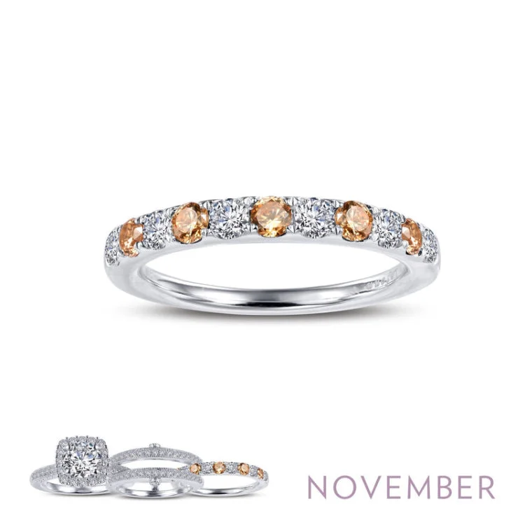 Simple Men’s Gold Band Ring-November Birthstone Ring