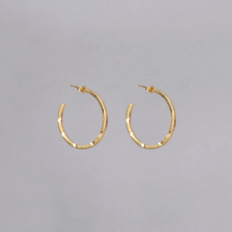 Colorful Drop Earrings for Summer-Textured Gold Hoop Earrings