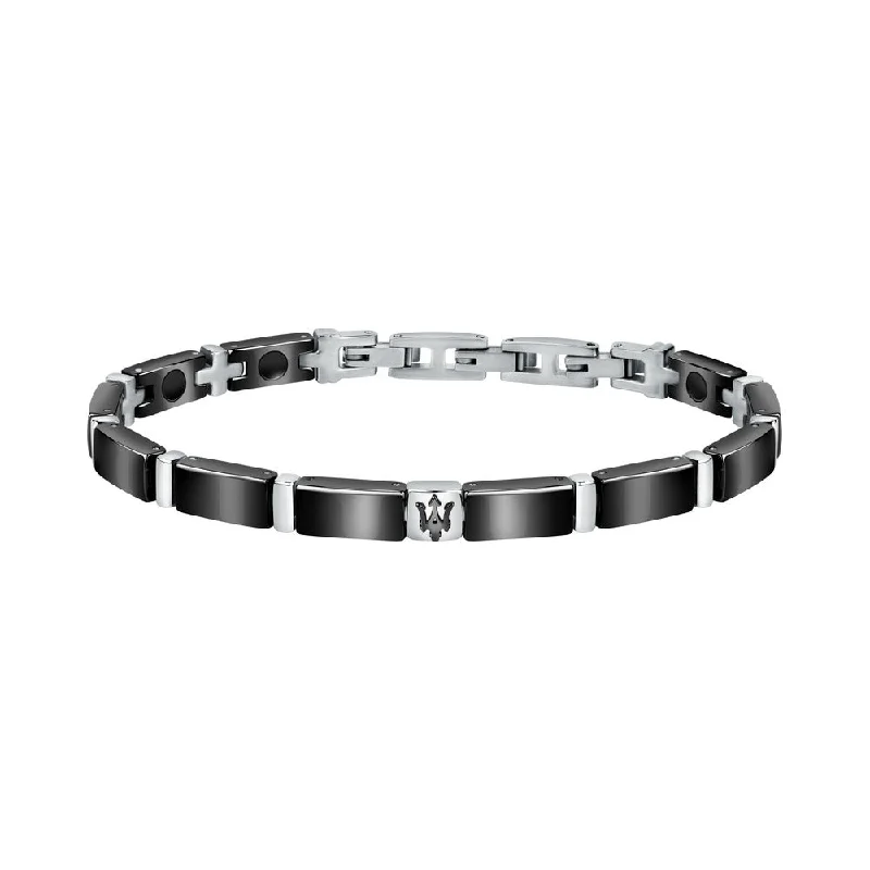 Elegant Bracelet for Day and Night Wear-Men Ceramic Black Bracelet