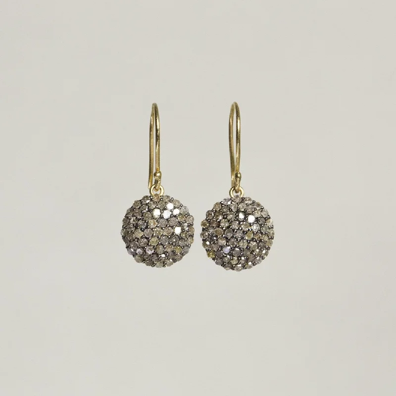 Minimalist Earrings for Daily Wear-Diamond Disc Earrings