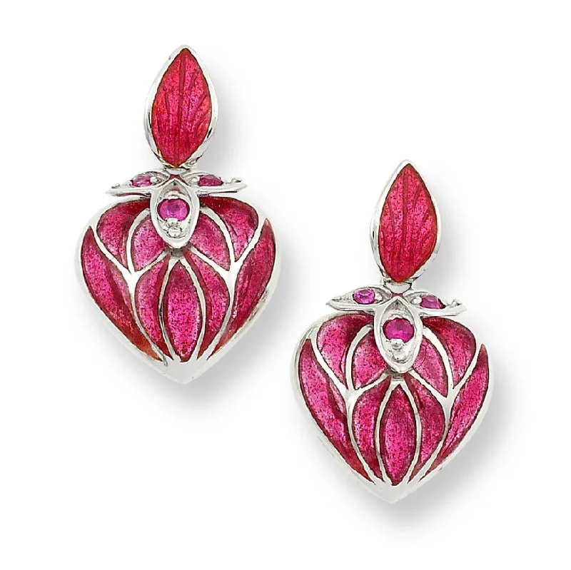 Multi-color Earrings for Fashionistas-See-through enamel back, Rhodium Plated for easy care, Gift Boxed