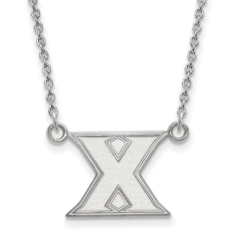 Sparkly Necklace for Fashion Forward Women-Sterling Silver Xavier U Small Initial X Pendant Necklace