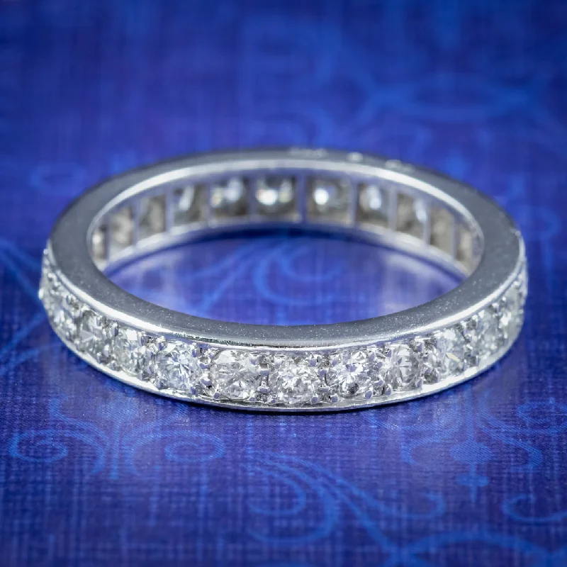 Beautiful Sapphire Ring for Women-Edwardian Style Full Diamond Eternity Ring 2.10ct Of Diamond