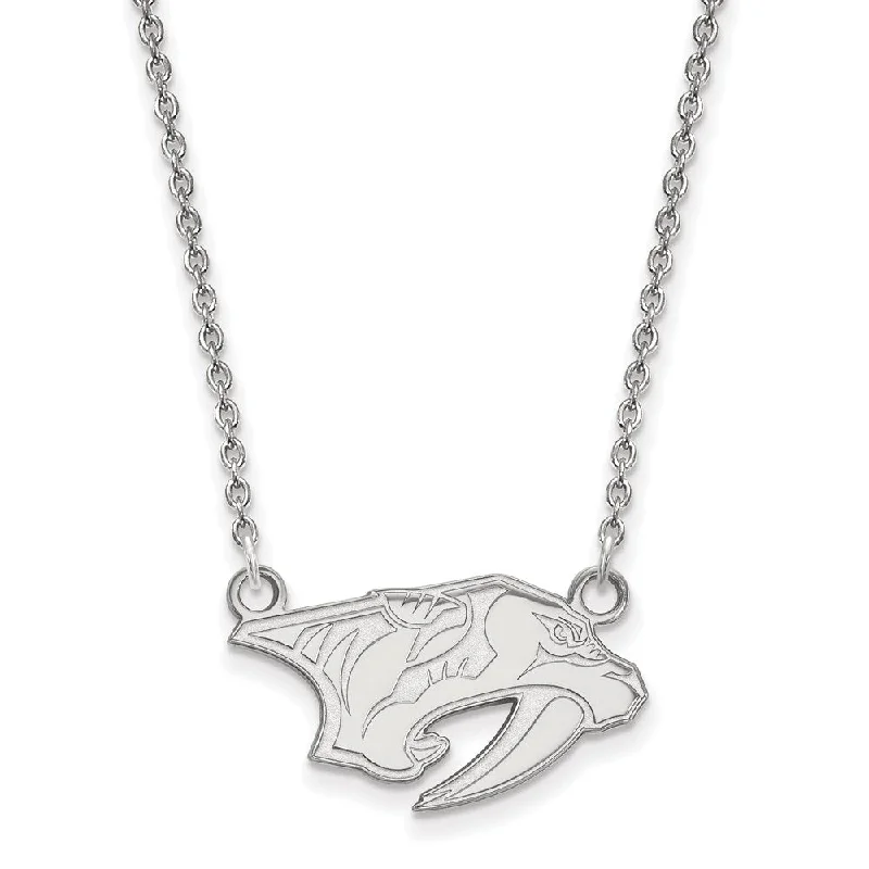 Custom Pendant Necklace for Personal Style-Sterling Silver NHL Nashville Predators Small Necklace, 18in