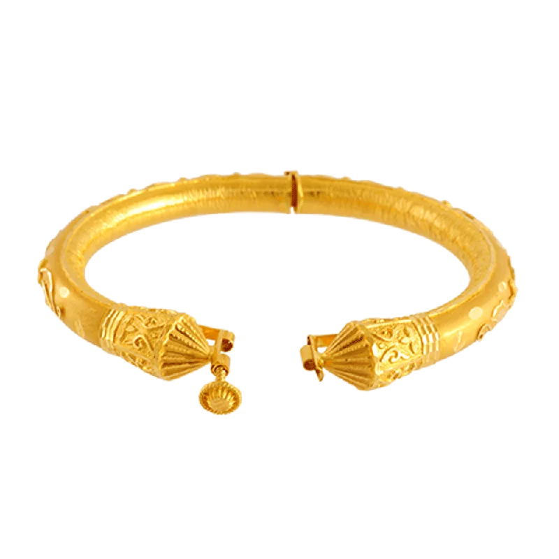 Traditional Gold Bangles for Weddings-22KT Yellow Gold Bangle For Women