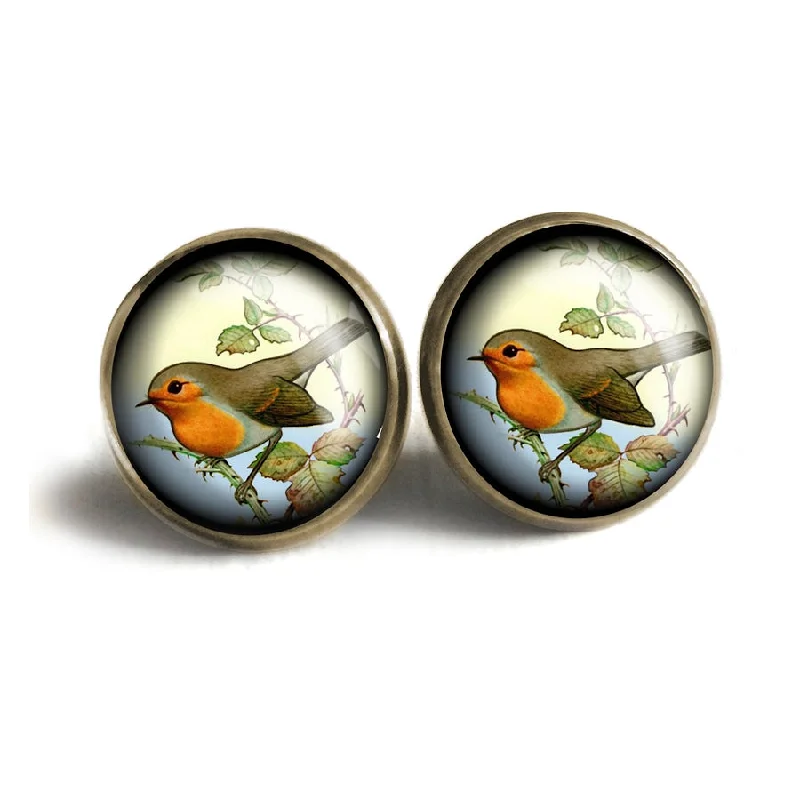 Chic Earrings for Evening Look-Spring Robin Stud Earrings